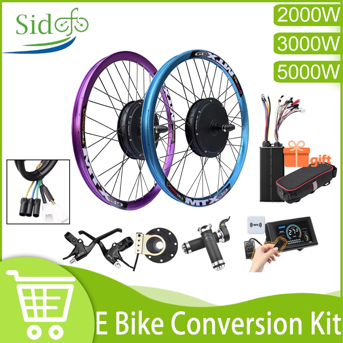 72V 5000W Hub Motor Kit - ชุดแปลงจักรยานไฟฟ้ารุ่นใหม่ MTX39 มอเตอร์ล้อไฟฟ้า 72V 5000W มอเตอร์ฮับหลังแบบไร้แปรงถ่าน