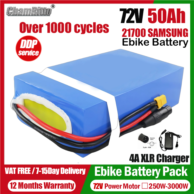 Electric Bicycle Battery 72V 30Ah - แบตเตอรี่จักรยานไฟฟ้า 72V 20ah 30ah 40ah 50ah