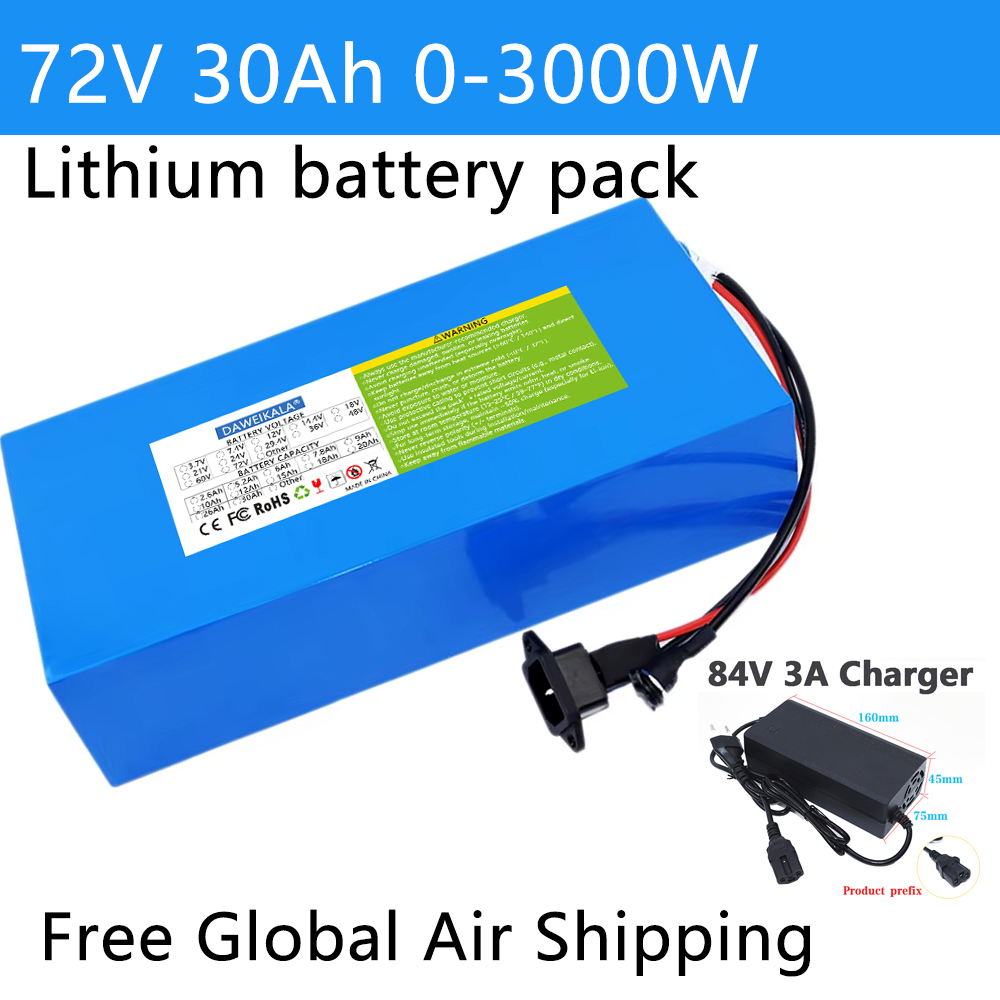 Electric Bicycle Battery 72V 30Ah - แบตเตอรี่ 72V 12Ah-30Ah 18650 พร้อม BMS