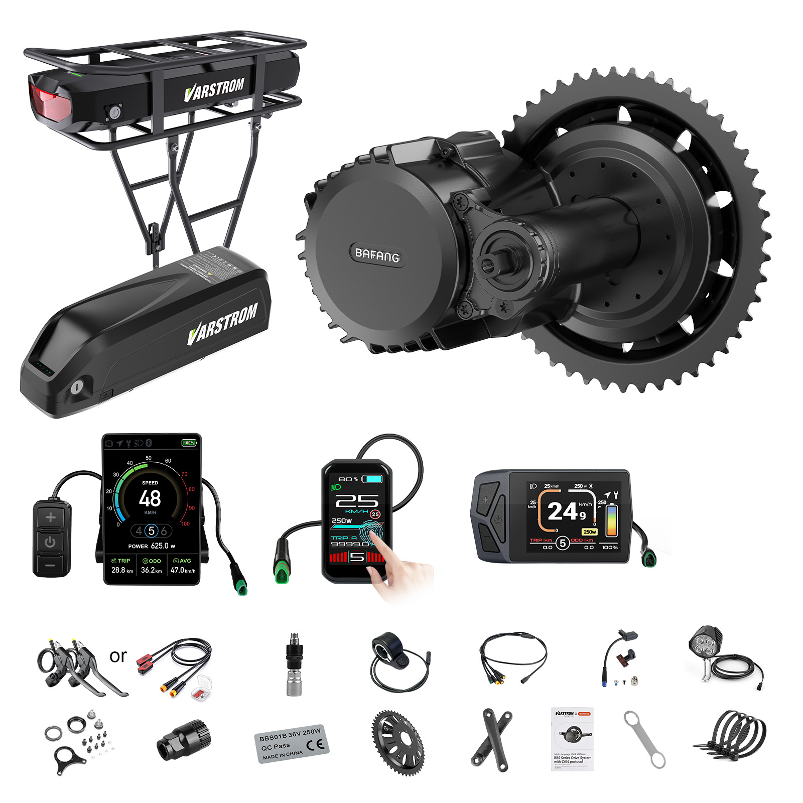 Mid Drive Motor Kit 52V 1000W - [จัดส่งในสหรัฐฯ] ชุดมอเตอร์ Bafang 750W 48V สำหรับติดตั้งกลาง