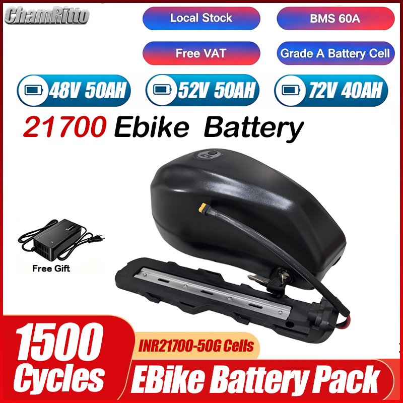 Electric Bicycle Battery 72V 30Ah - แบตเตอรี่ถังน้ำมันสำหรับจักรยานไฟฟ้า 48V 72V 52V 60V ความจุสูง
