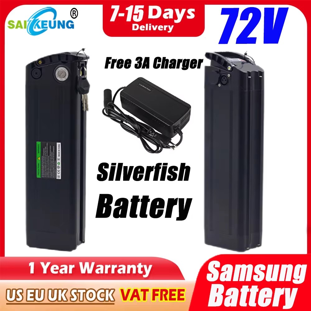 Electric Bicycle Battery 72V 30Ah - แบตเตอรี่ลิเธียม 72V SilverFish สำหรับจักรยานไฟฟ้าแบบ Titanate Frame
