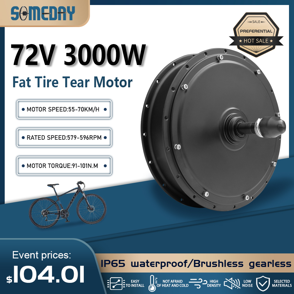 Ebike Conversion Kit 72V 3000W - มอเตอร์จักรยานไฟฟ้าล้อโต 72V 3000W ยาง 4.0 นิ้ว