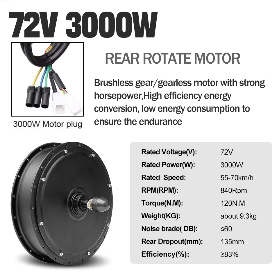 ชุดแปลงจักรยานไฟฟ้ารุ่นใหม่ MT - 72V 5000W Hub Motor Kit บทวิจารณ์และราคา