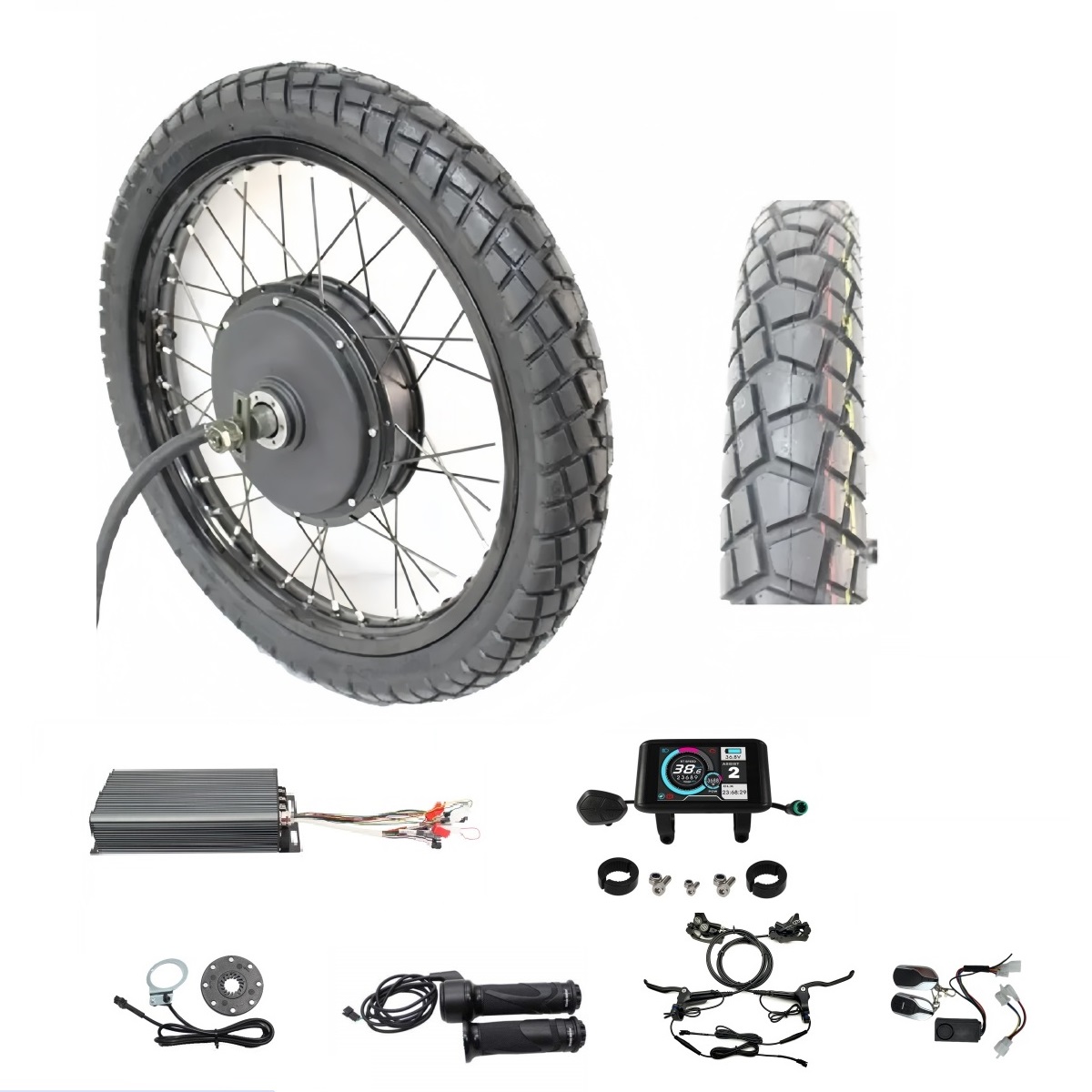EBike 48 V-72 V 3000-8000W 17  - 72V 5000W Hub Motor Kit บทวิจารณ์และราคา