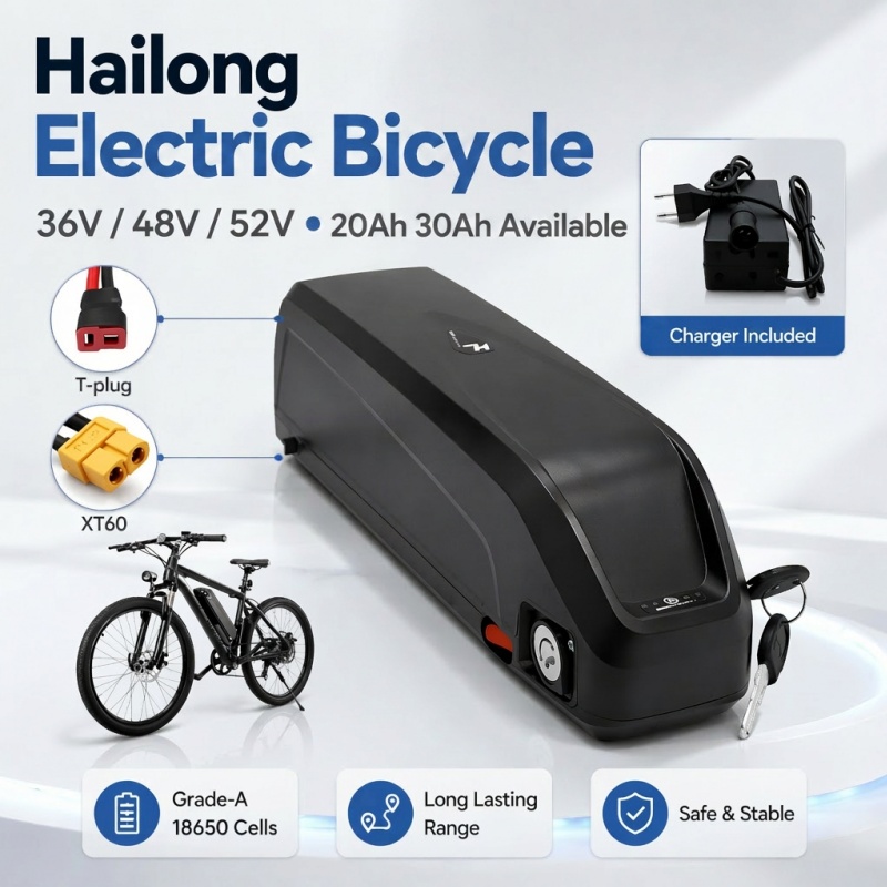 แบตเตอรี่จักรยานไฟฟ้าหลายขนาด  - Ebike Battery 48V 20Ah Hailong บทวิจารณ์และราคา