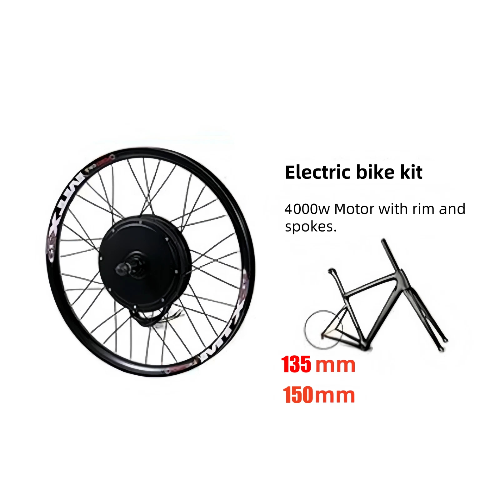 มอเตอร์ไฟฟ้าติดล้อหลังจักรยานไ - 72V 5000W Hub Motor Kit บทวิจารณ์และราคา