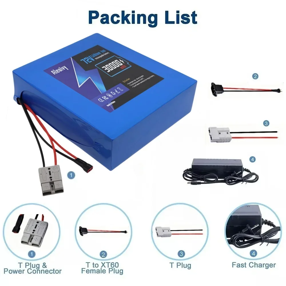 72V 30Ah แบตเตอรี่ลิเธียม 2170 - Electric Bicycle Battery 72V 30Ah บทวิจารณ์และราคา