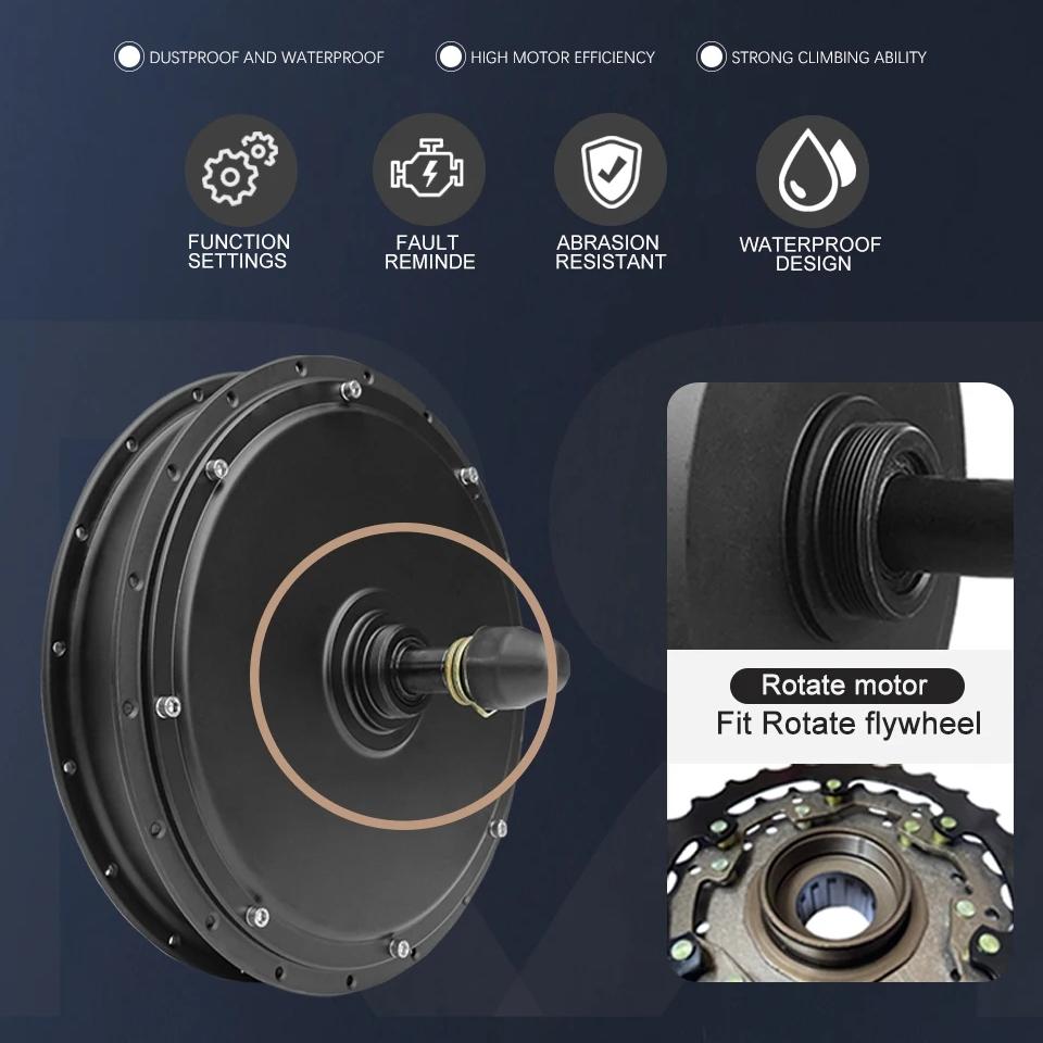 มอเตอร์ดุมล้อหลังแบบหมุนได้สำห - 72V 5000W Hub Motor Kit บทวิจารณ์และราคา