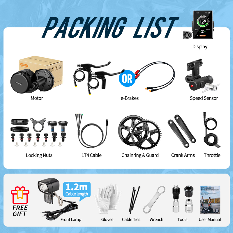 ชุดมอเตอร์ขับเคลื่อนกลาง Bafan - Bafang Bbs02B 48V 750W Mid Drive Kit บทวิจารณ์และราคา