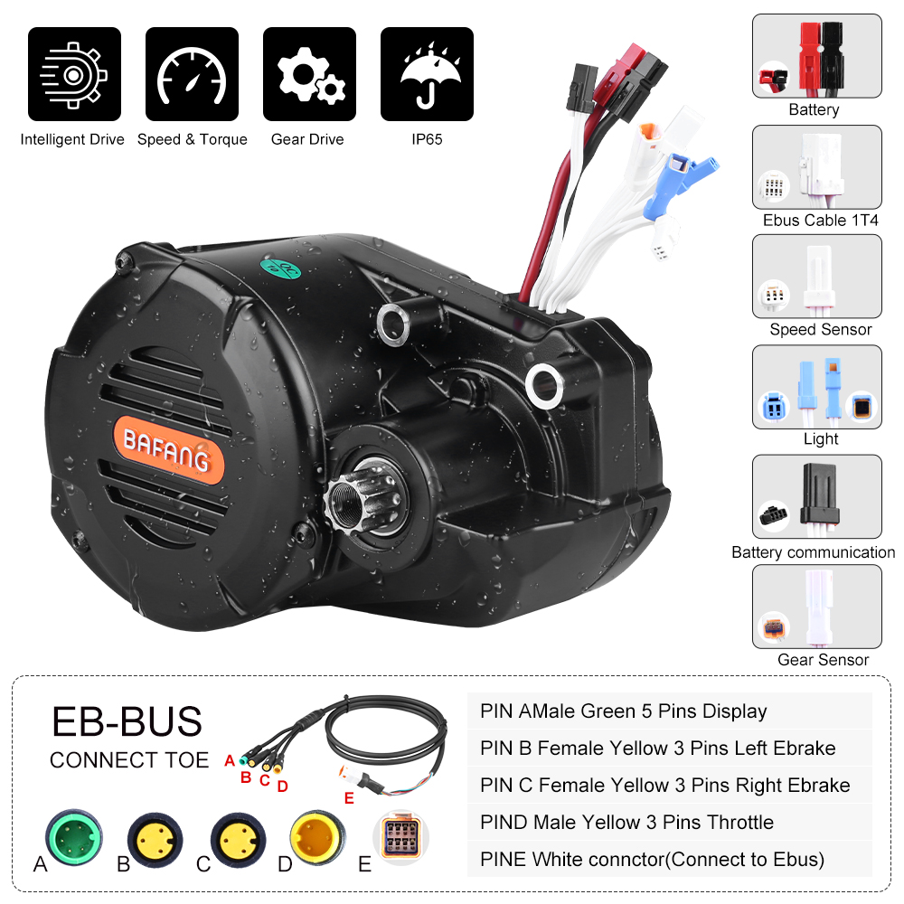 ชุดแปลงมอเตอร์จักรยานไฟฟ้า Baf - Mid Drive Motor Kit 52V 1000W บทวิจารณ์และราคา