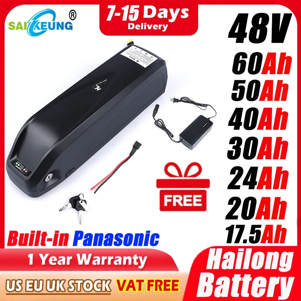 Original 48V 52V 20AH 60V EBik - Ebike Battery 48V 20Ah Hailong บทวิจารณ์และราคา