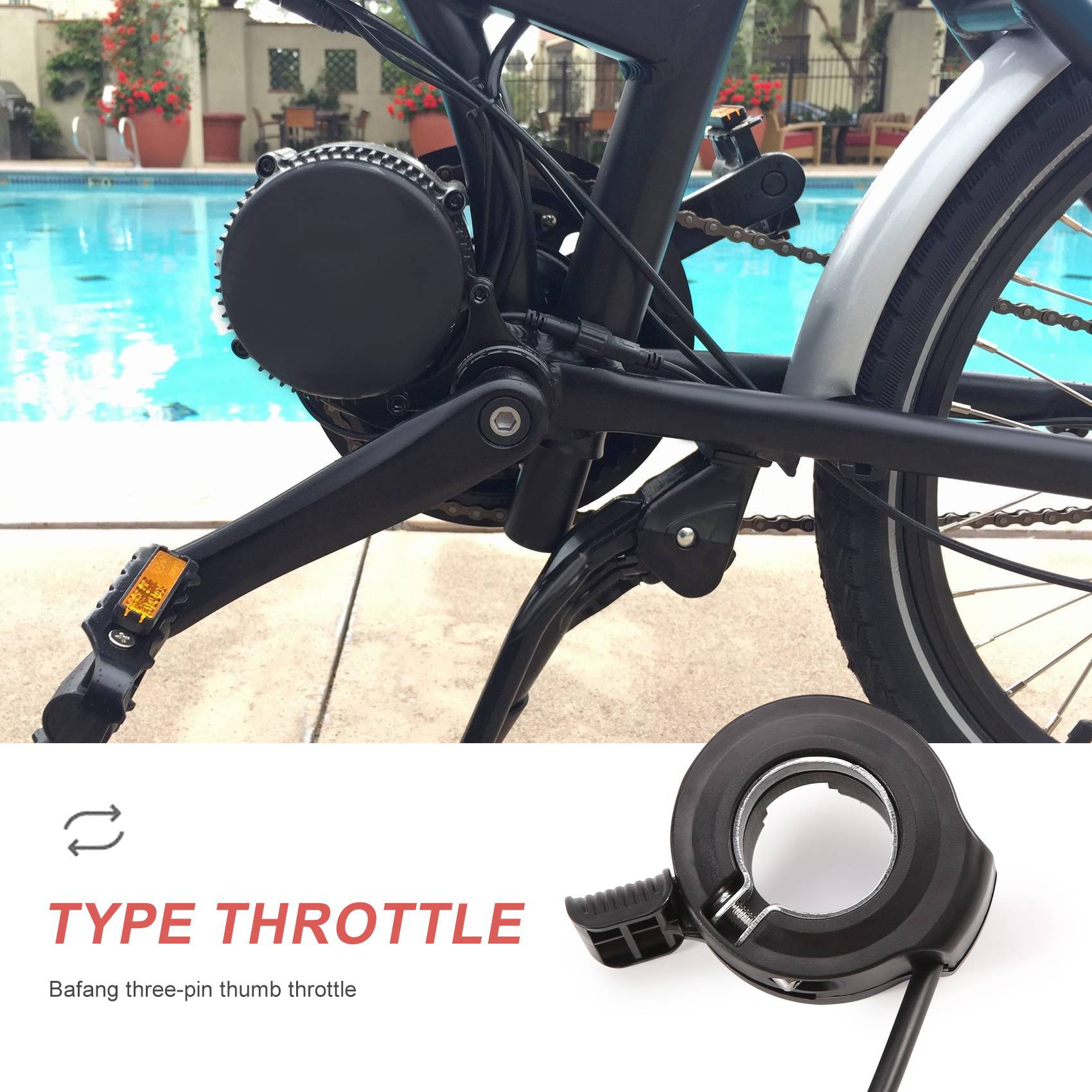 แฮปปี้นิว- คันเร่งแบบนิ้วหัวแม - Mid Drive Motor Kit 52V 1000W บทวิจารณ์และราคา
