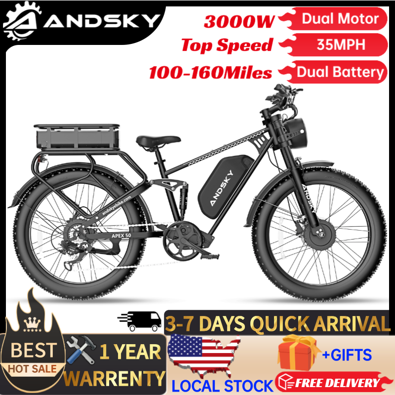 ANDSKY Apex50 AWD จักรยานไฟฟ้า - Mid Drive Motor Kit 52V 1000W บทวิจารณ์และราคา